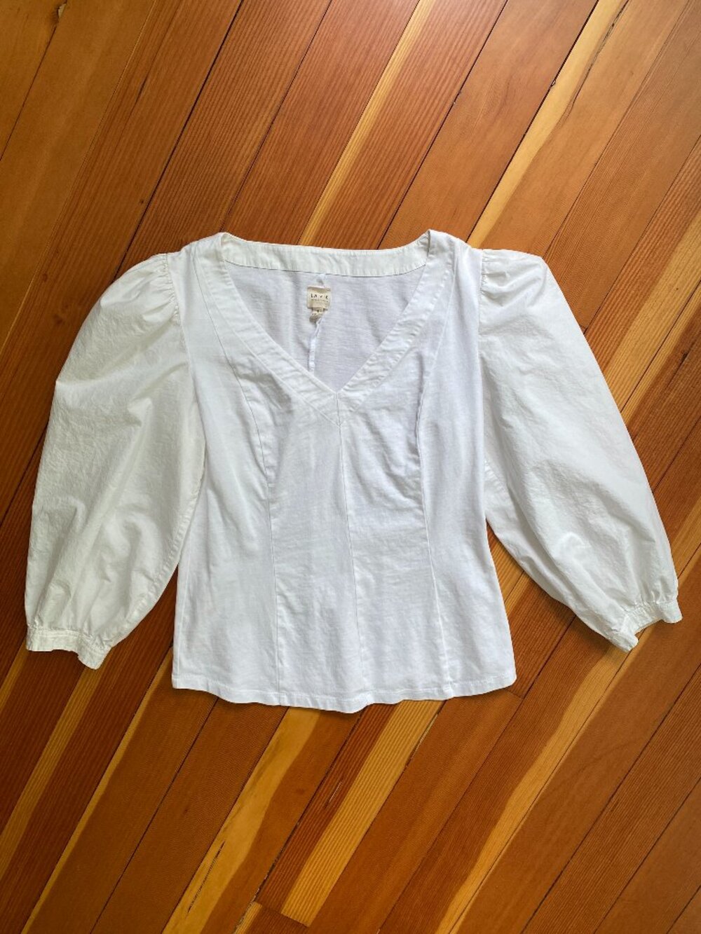 Rebecca Taylor La Vie White Cotton Blouse - Size Small